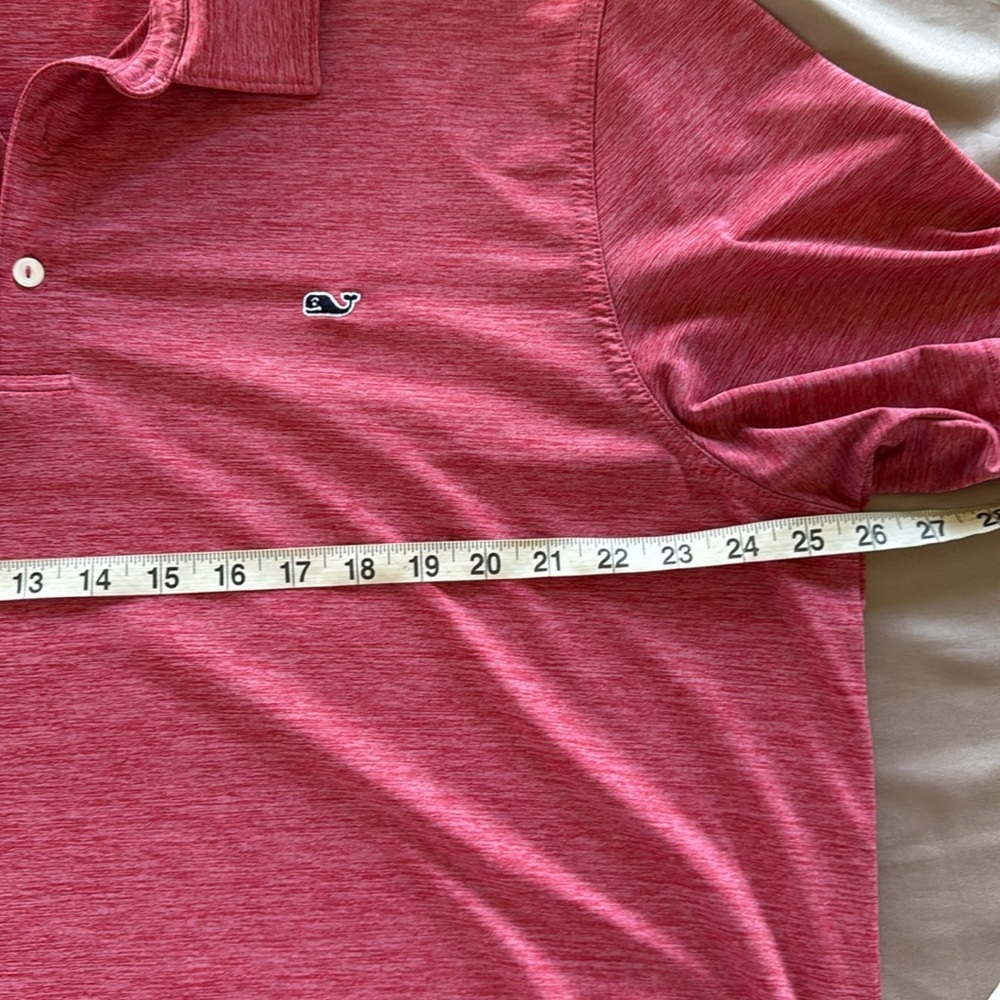 Vineyard Vines St. Kitts Bowline Fit Heathered Red Polo Shirt - Picture 6 of 10